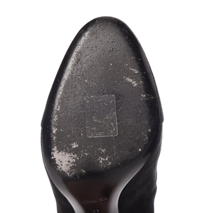 Louis Vuitton Suede Monogram Uniformes Cap Toe Chelsea 75mm Ankle Boots 41 Black 10 of 15