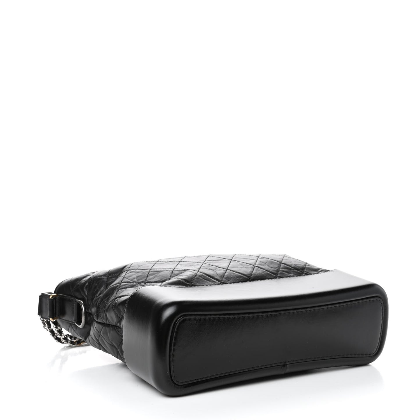 Aged Calfskin Quilted Large Gabrielle Hobo Black