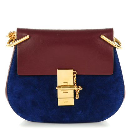 Chloe Lambskin Suede Mini Drew Shoulder Bag Dark Velvet 1 of 7