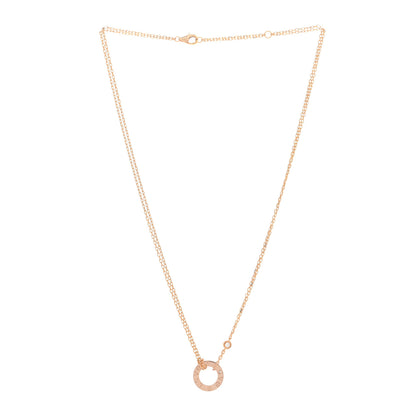 Cartier 18K Pink Gold 2 Diamond LOVE Necklace 2 of 3