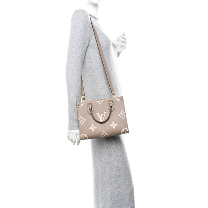 Louis Vuitton LOUIS VUITTON Empreinte Monogram Giant Onthego PM Tourterelle Creme 2 of 9
