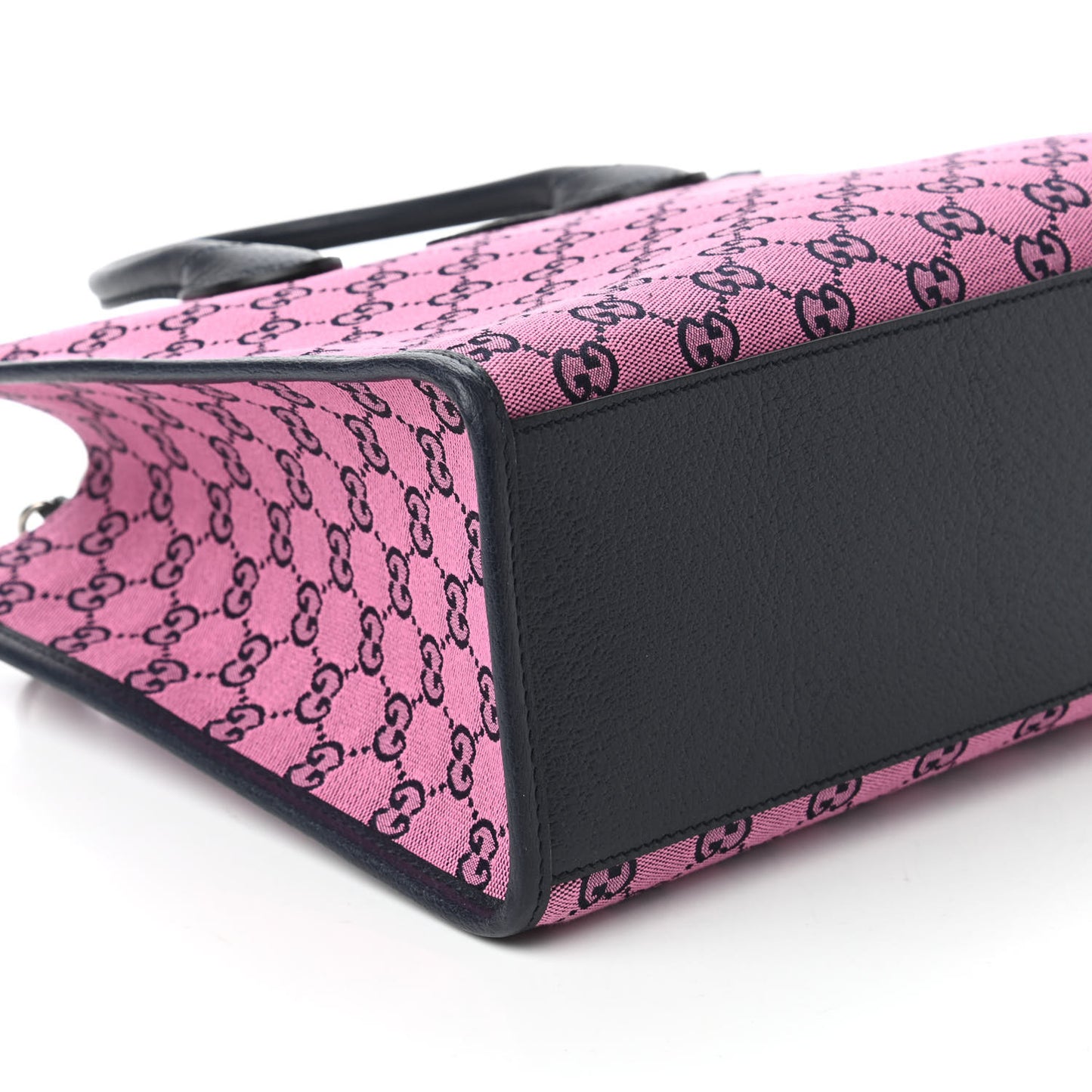 Monogram Multicolor Textured Dollar Calfskin Small Retro Interlocking G Tote Bag Pink Blue