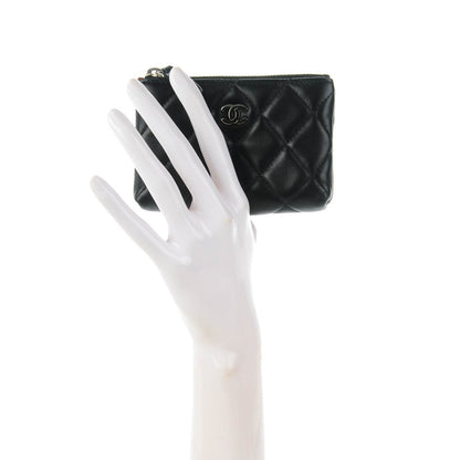 Chanel Lambskin Quilted Key Holder Case Black 2 of 7