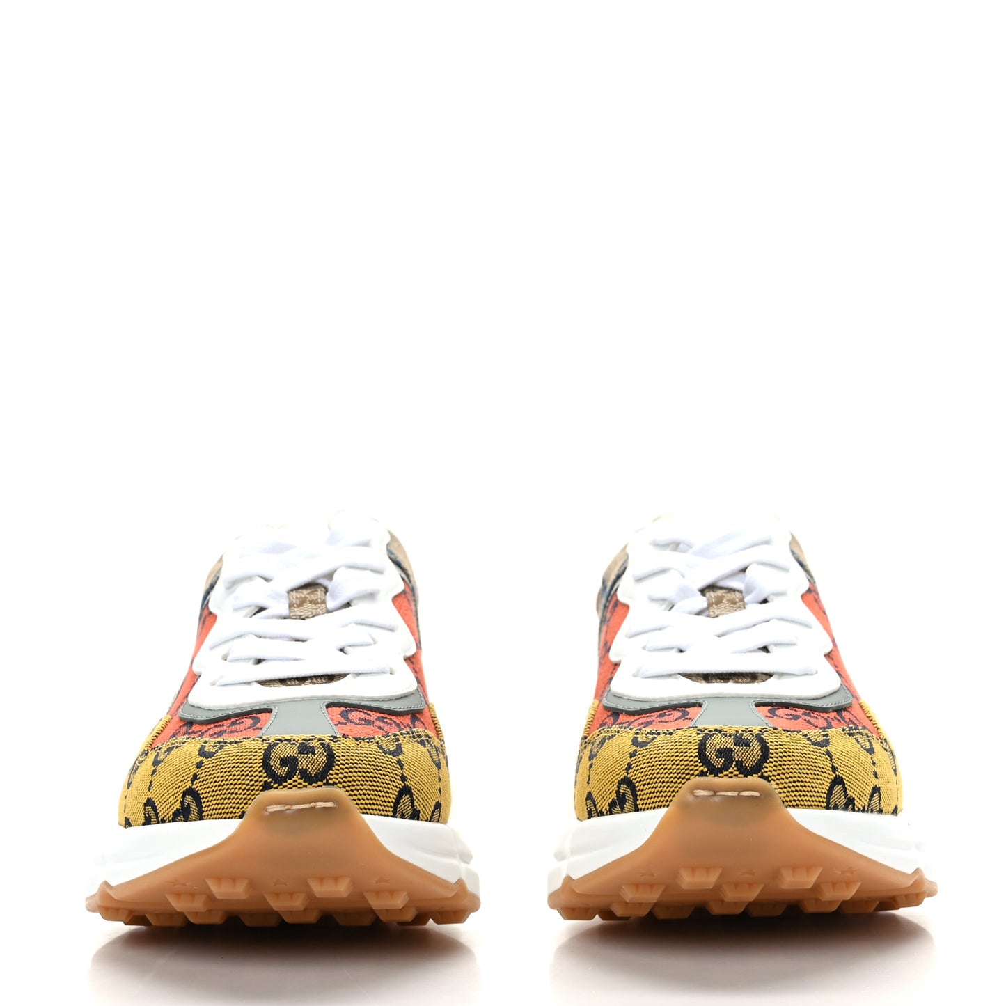 Monogram Multicolor Demetra Womens Rhyton Sneakers 35.5 Yellow Blue Great White Tabasco
