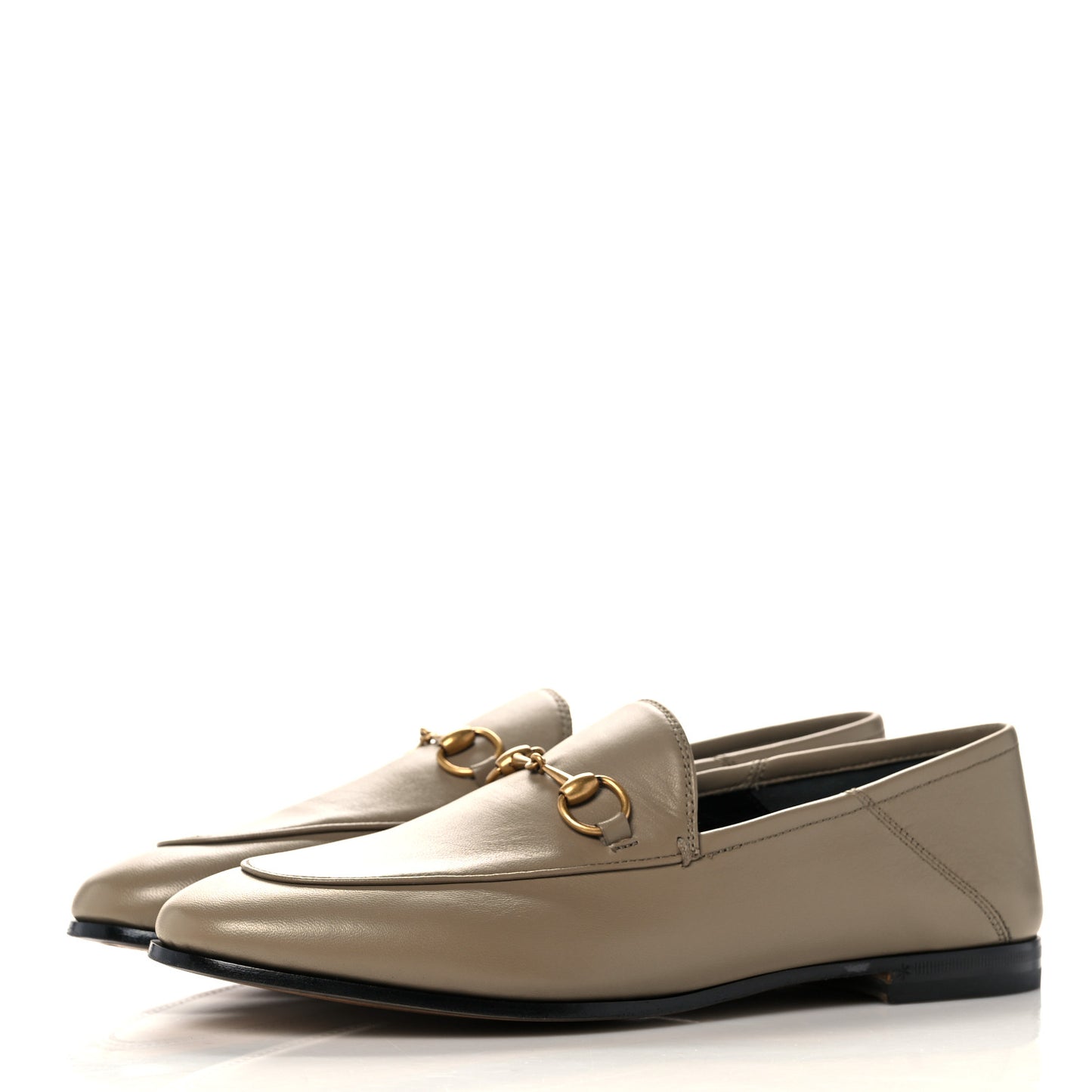 Lambskin Womens Brixton Horsebit Loafers 38.5 Mud