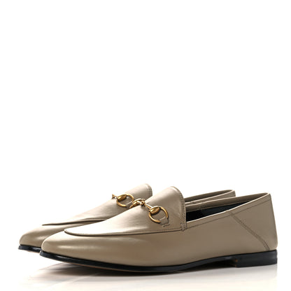 Gucci Lambskin Womens Brixton Horsebit Loafers 38.5 Mud 3 of 8