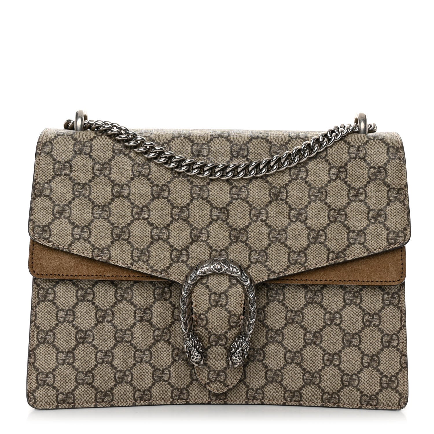 Gucci GG Supreme Monogram Medium Dionysus Shoulder Bag Taupe 1 of 11