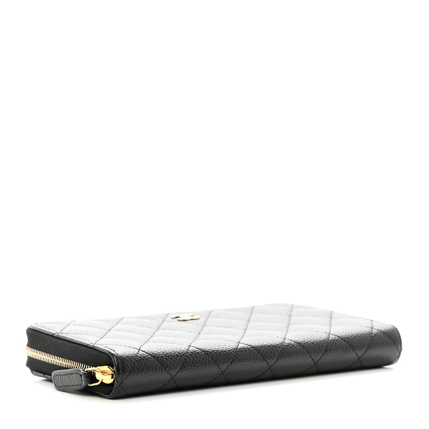 Chanel Caviar Quilted Large Gusset Zip Around Wallet Black 4 of 8