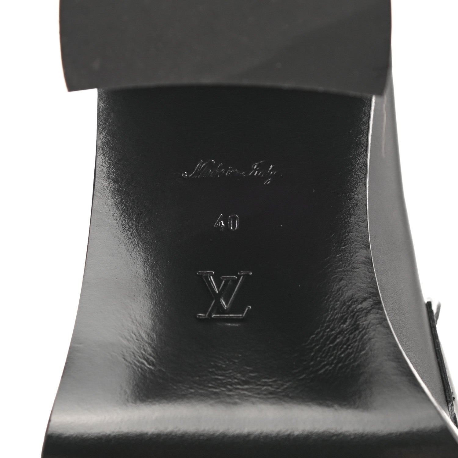 Louis Vuitton Monogram Calfskin Academy Loafers Pumps 40 Black 3 of 9
