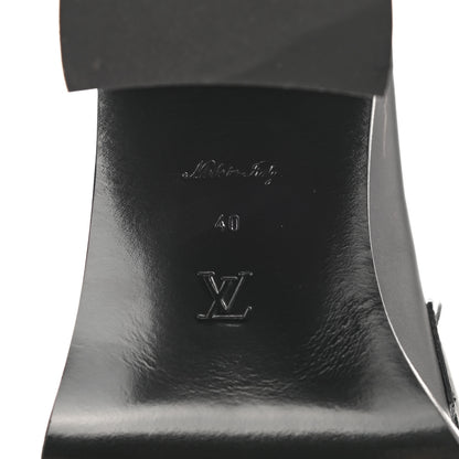 Louis Vuitton Monogram Calfskin Academy Loafers Pumps 40 Black 3 of 9