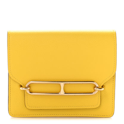 Hermes Evercolor Roulis Slim Wallet Jaune De Naples 1 of 10