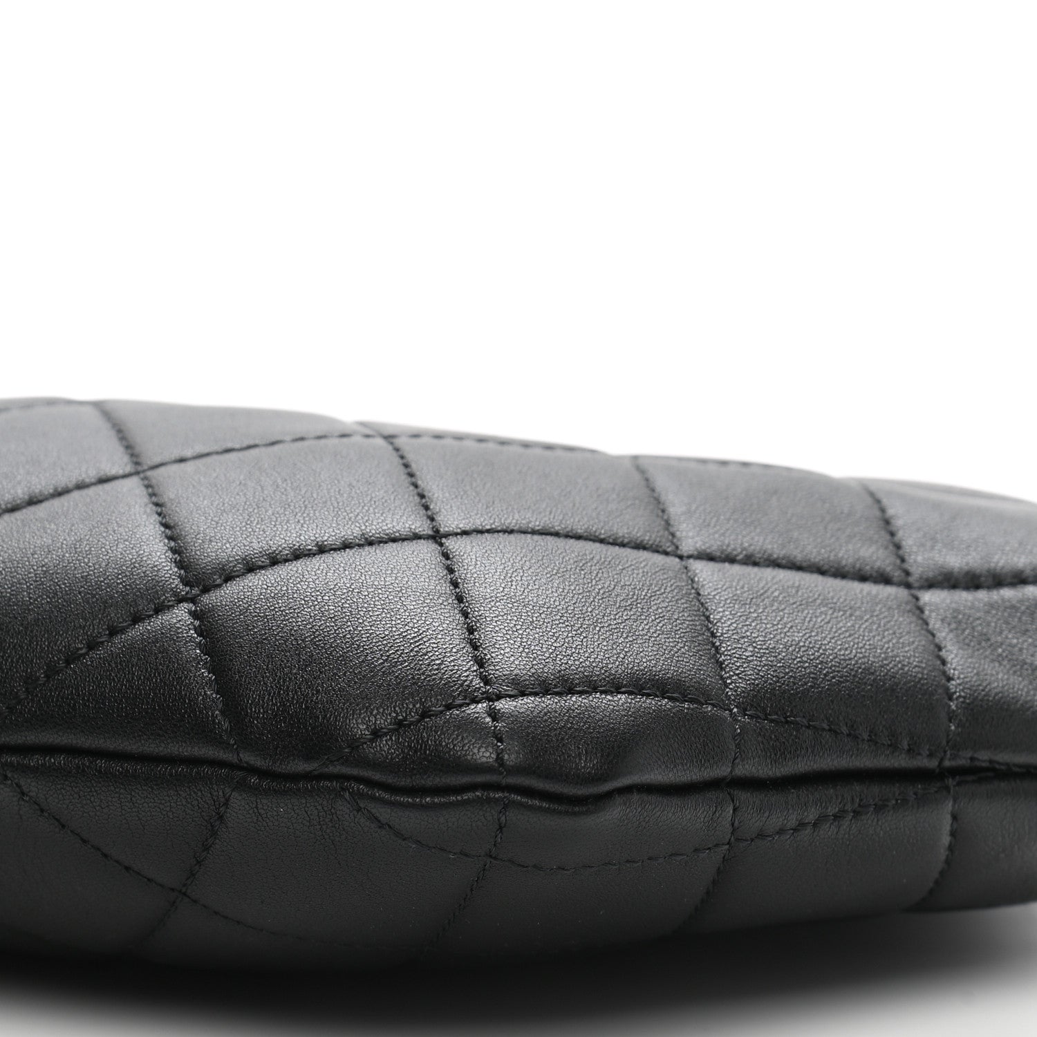 Chanel Lambskin Quilted Pearl Crown Clutch Bag Black 10 of 11