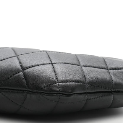 Chanel Lambskin Quilted Pearl Crown Clutch Bag Black 10 of 11
