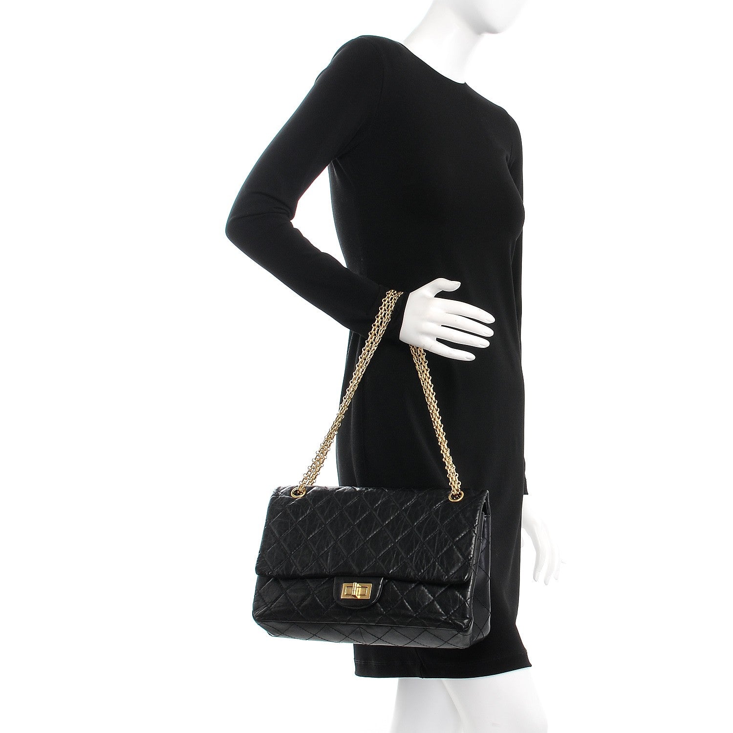 Chanel Aged Calfskin Quilted 2.55 Reissue 227 Flap Black 3 of 12