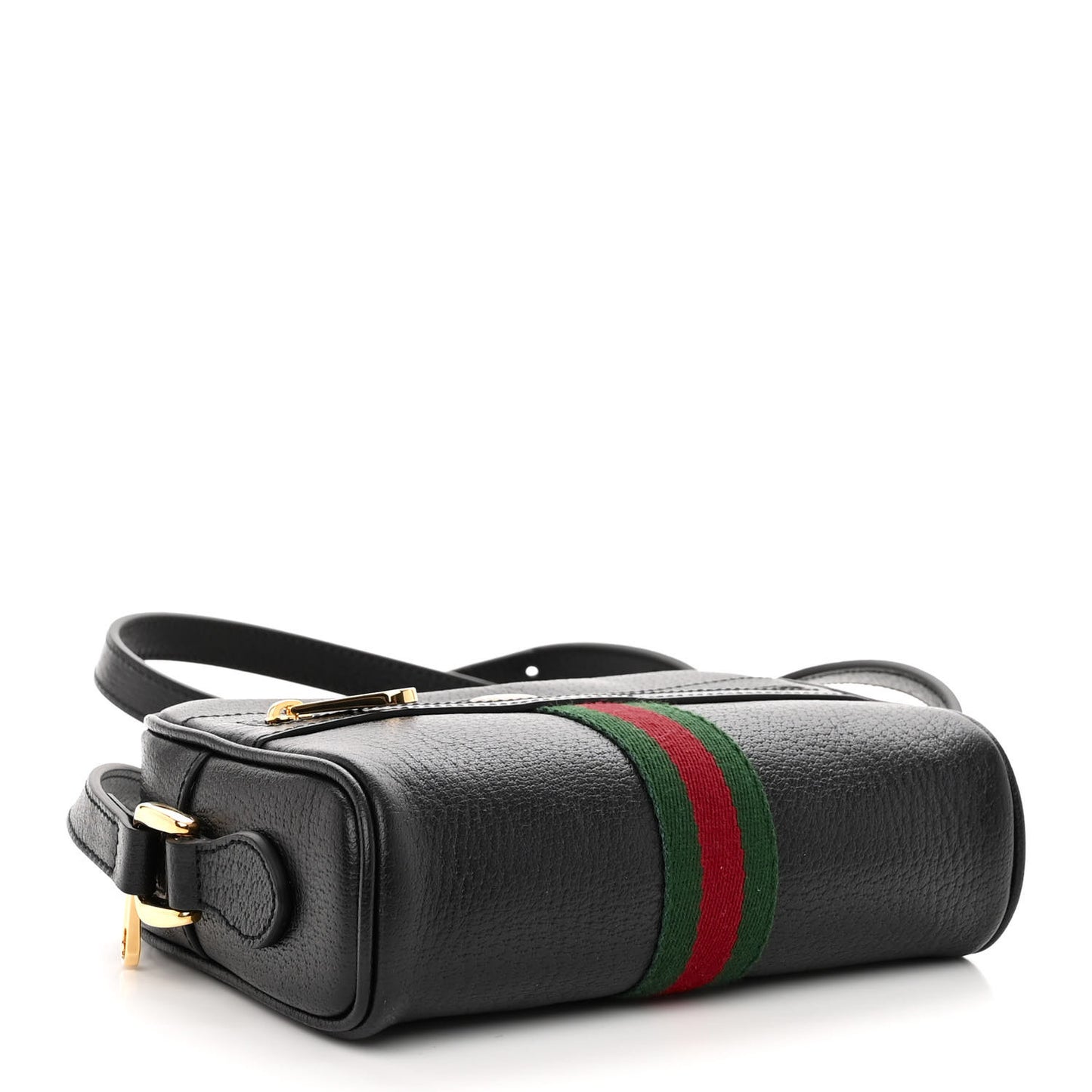 Calfskin Web Mini Ophidia Shoulder Bag Black