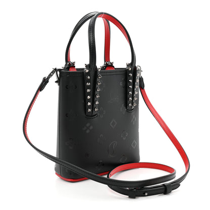 Christian Louboutin Calfskin Spikes Mini North South Cabata Tote Black 3 of 9