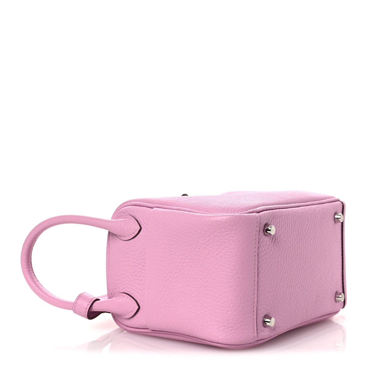 Hermes Taurillon Clemence Mini Lindy 20 Mauve Sylvestre 4 of 14