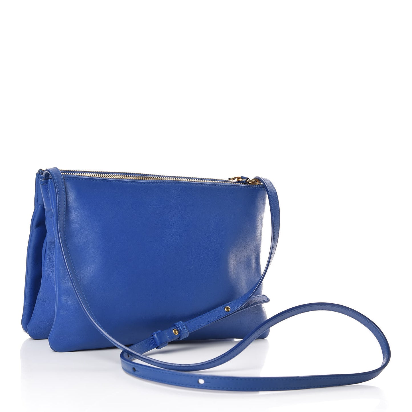Lambskin Large Trio Crossbody Bag Deep Blue