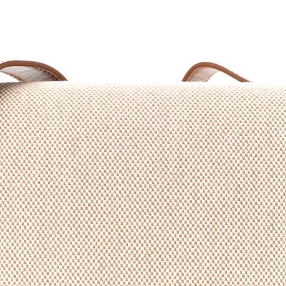 Saint Laurent Calfskin Canvas Carre Satchel Beige Brown 8 of 10