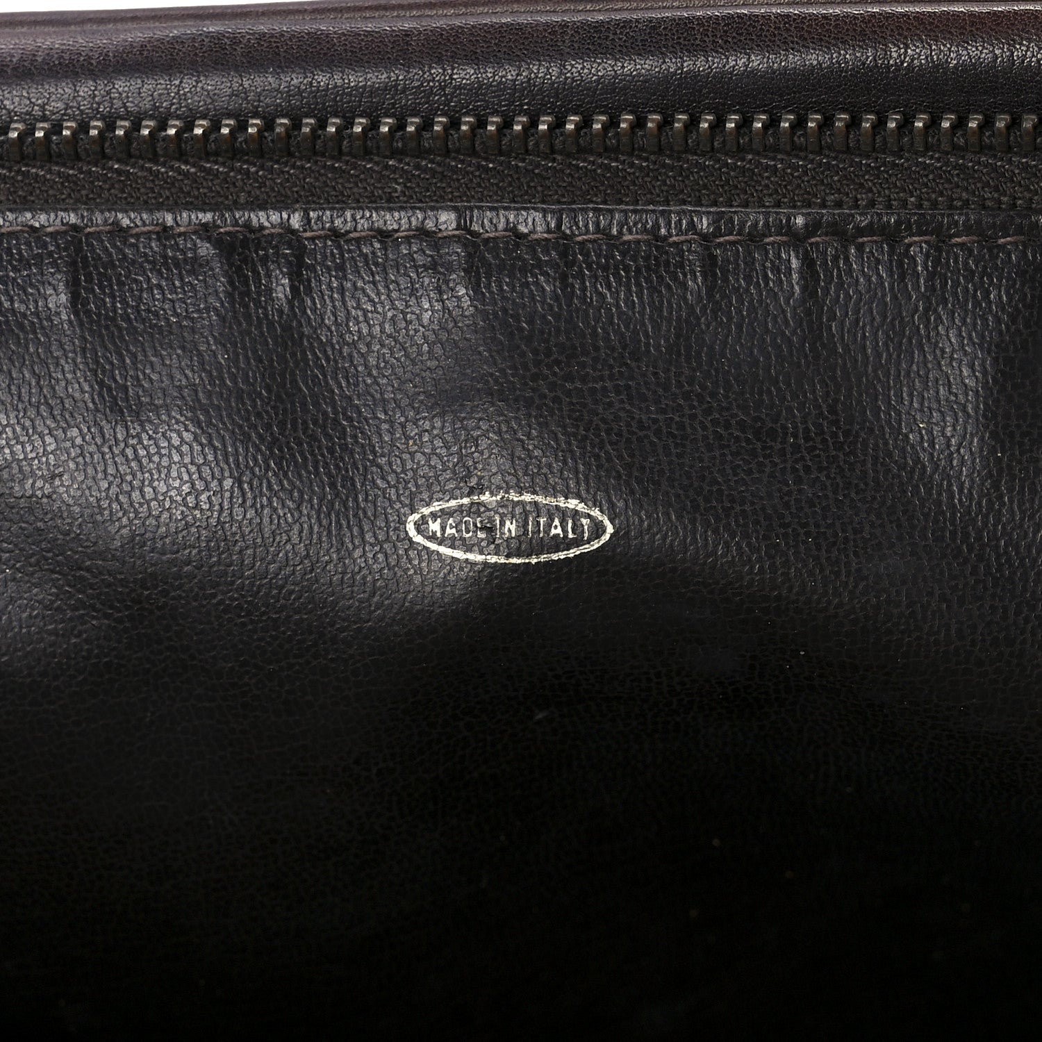 Chanel Lambskin Quilted Cosmetic Case Brown 8 of 12