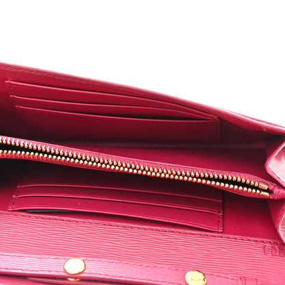 Prada Saffiano Metal Mini Crossbody Wallet Ibisco 5 of 10