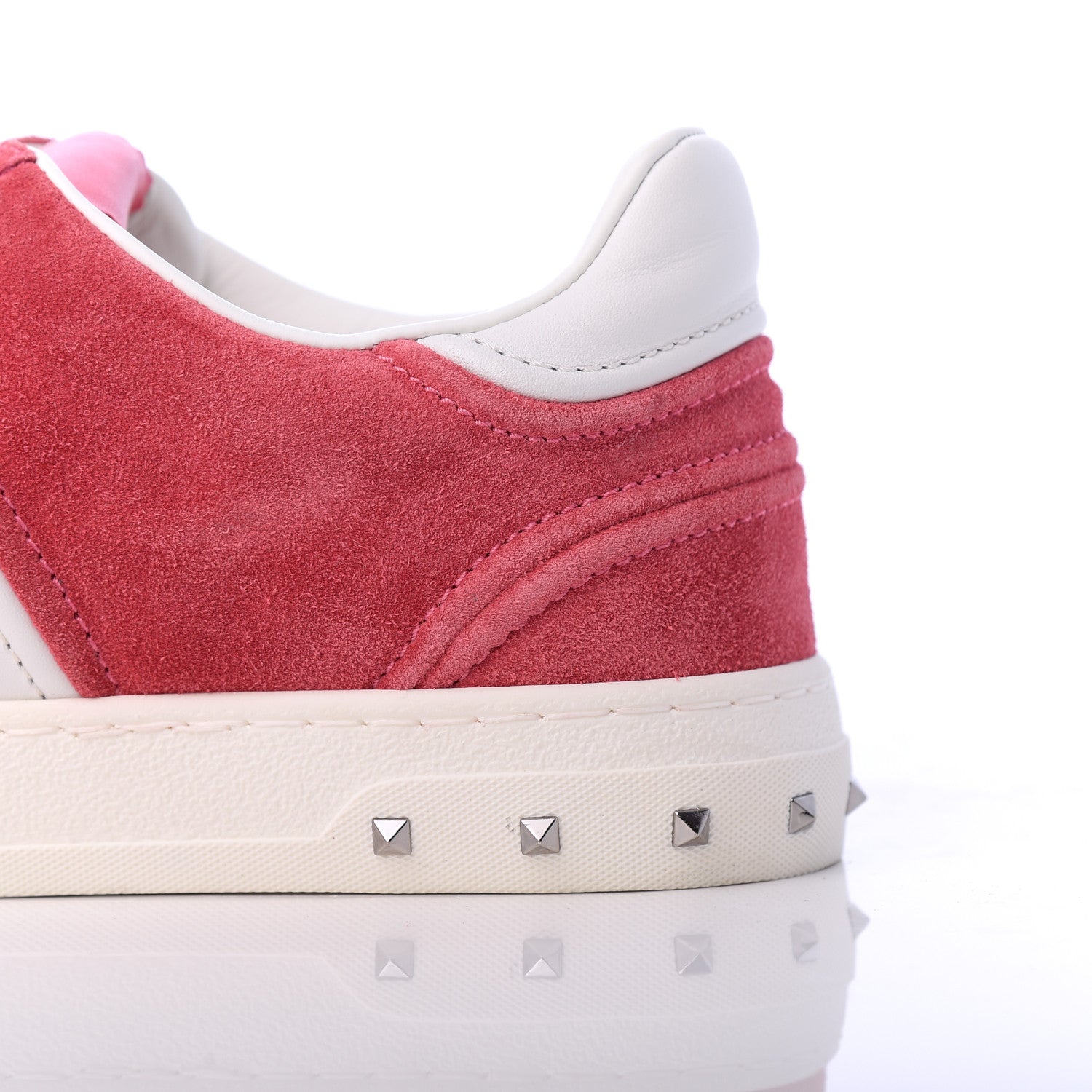 Valentino Garavani Suede Womens Flycrew Sneakers 40 Shadow Pink Optic White 8 of 15