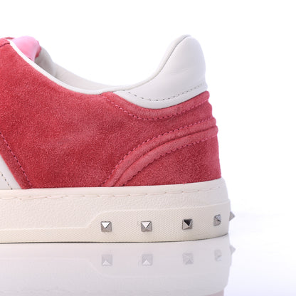 Valentino Garavani Suede Womens Flycrew Sneakers 40 Shadow Pink Optic White 8 of 15