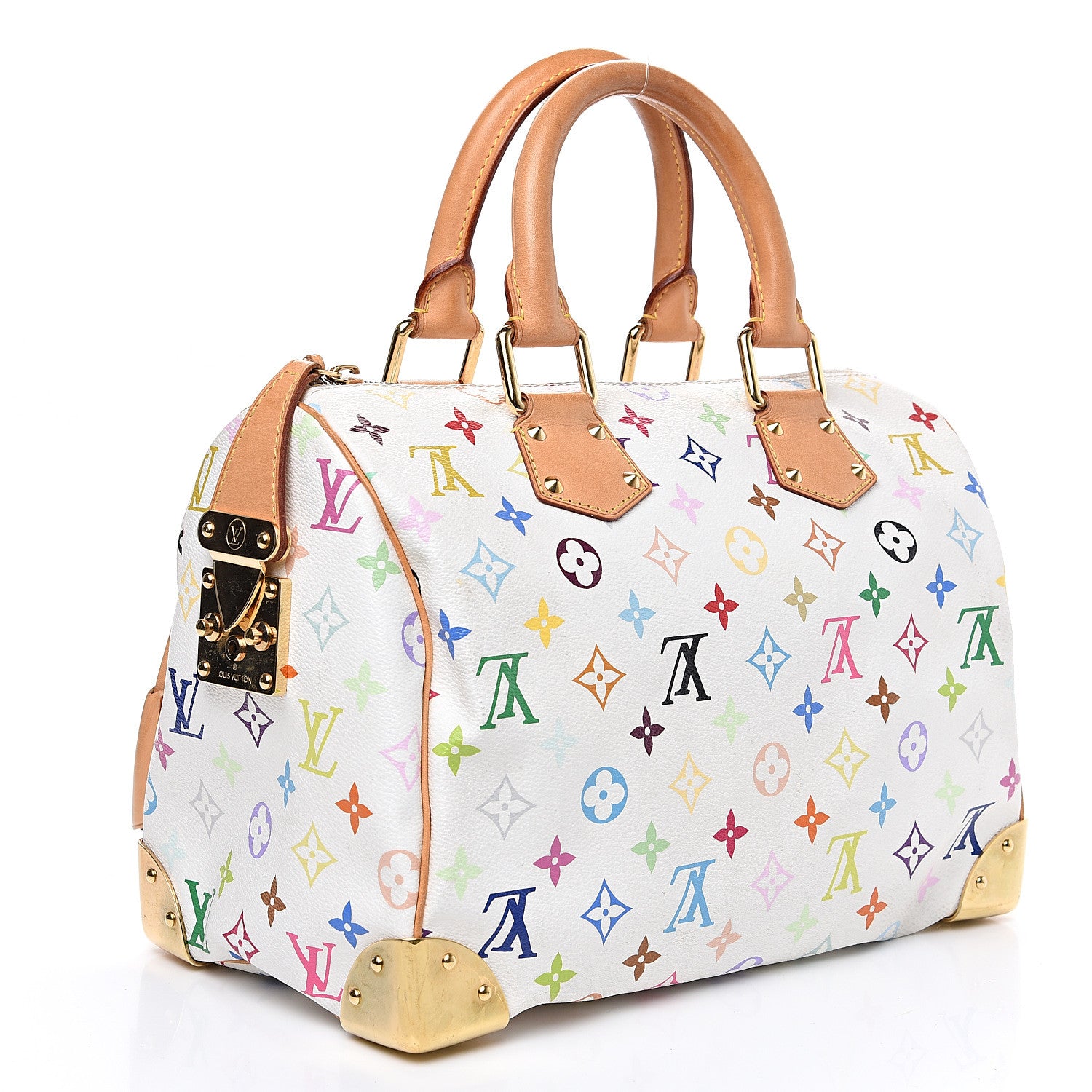 Louis Vuitton Monogram Multicolor Speedy 30 White 2 of 13