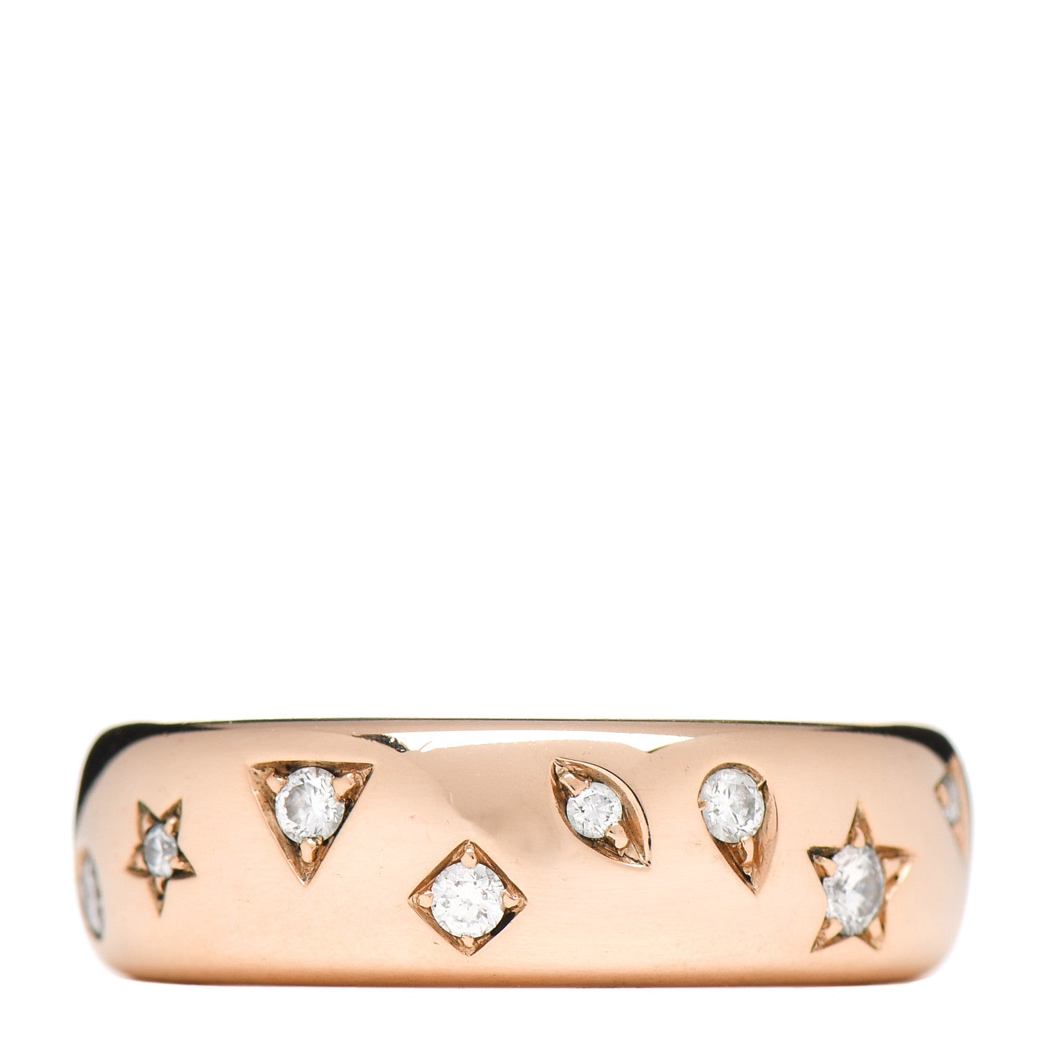 Pomellato 18K Rose Gold Diamond Iconica Band Ring 53 6.25 3 of 5