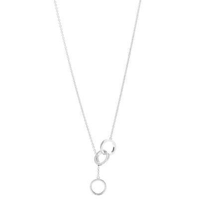 Tiffany Sterling Silver 1837 Interlocking Circles Lariat Necklace 1 of 4