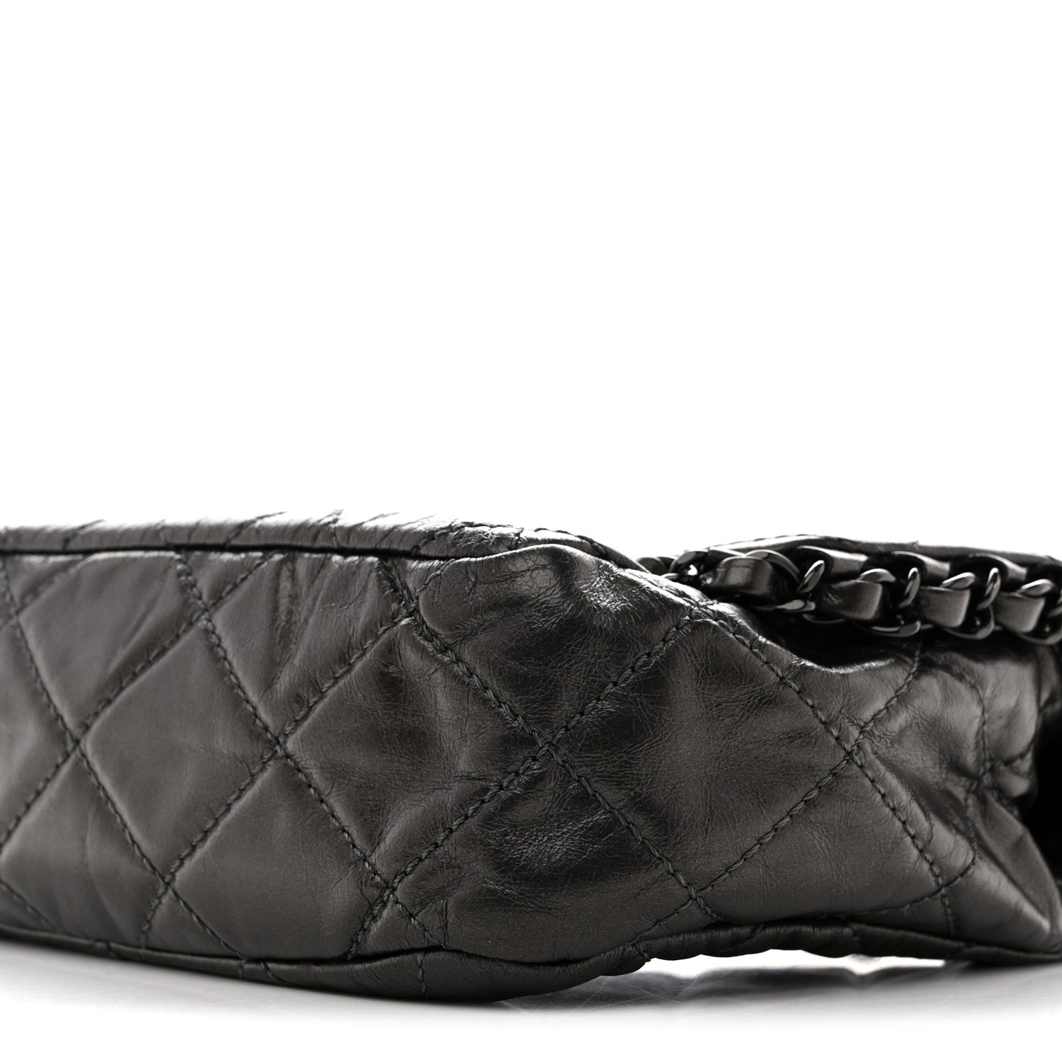 Chanel Calfskin Quilted Medium Chain Me Flap Grey 10 of 11