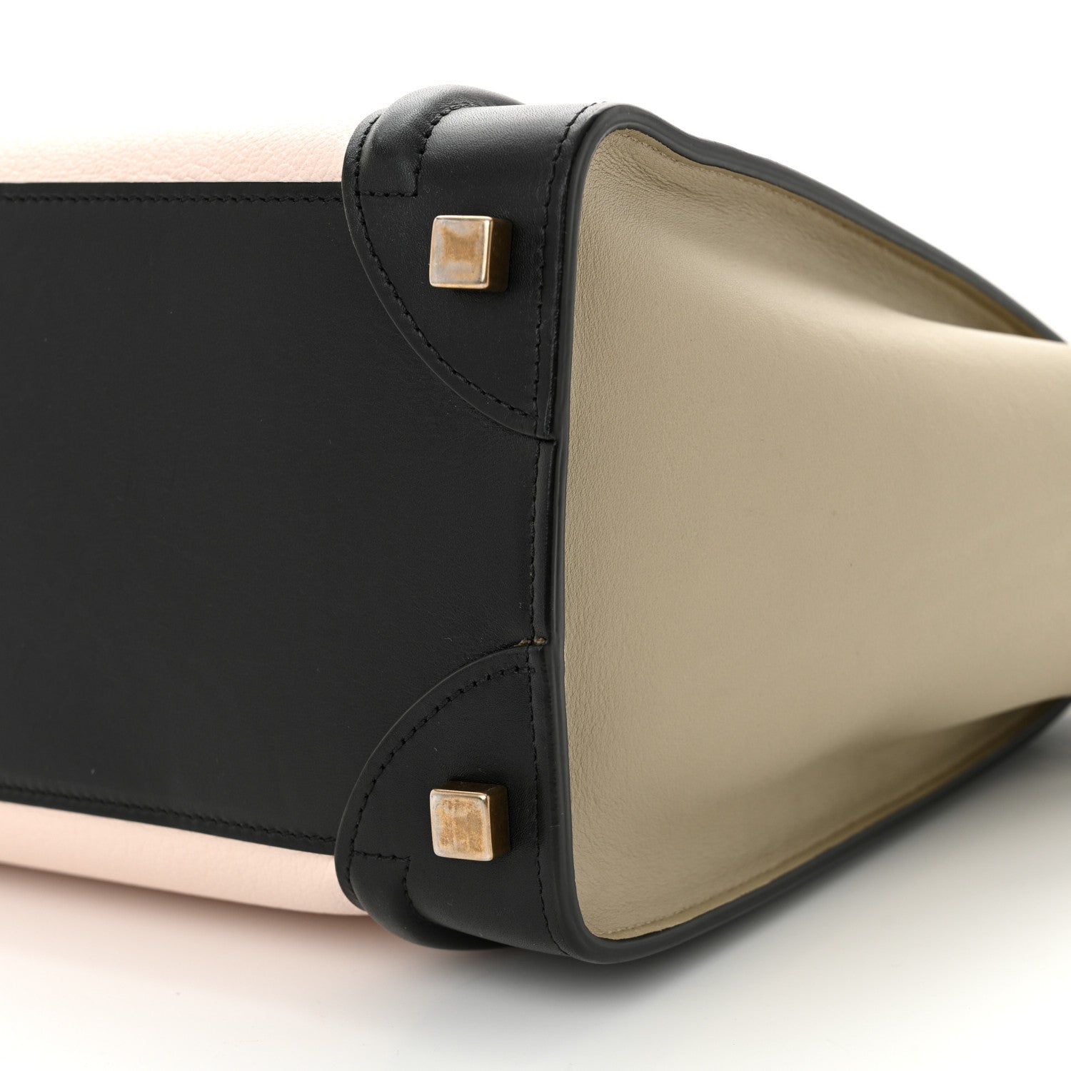 Celine Goatskin Smooth Calfskin Micro Tri-Color Luggage Olive 8 of 10