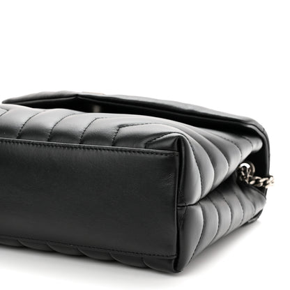Saint Laurent Calfskin Y Quilted Monogram Small Loulou Chain Satchel Black 11 of 11