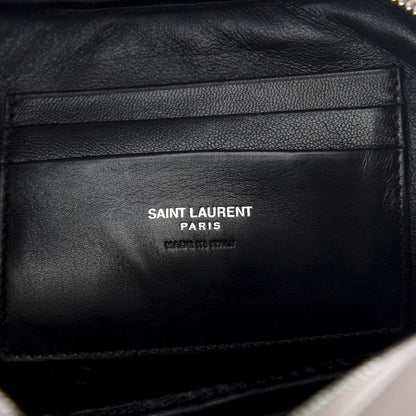 Saint Laurent Grain De Poudre Matelasse Monogram Mini Lou Camera Bag Marble Pink 7 of 8