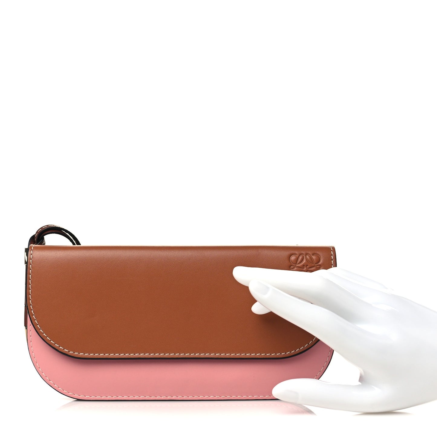 Smooth Calfskin Gate Continental Wallet Pastel Pink Tan