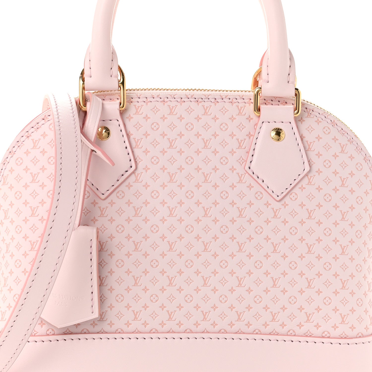 Louis Vuitton Calfskin Minigram Alma BB Light Bliss 6 of 9