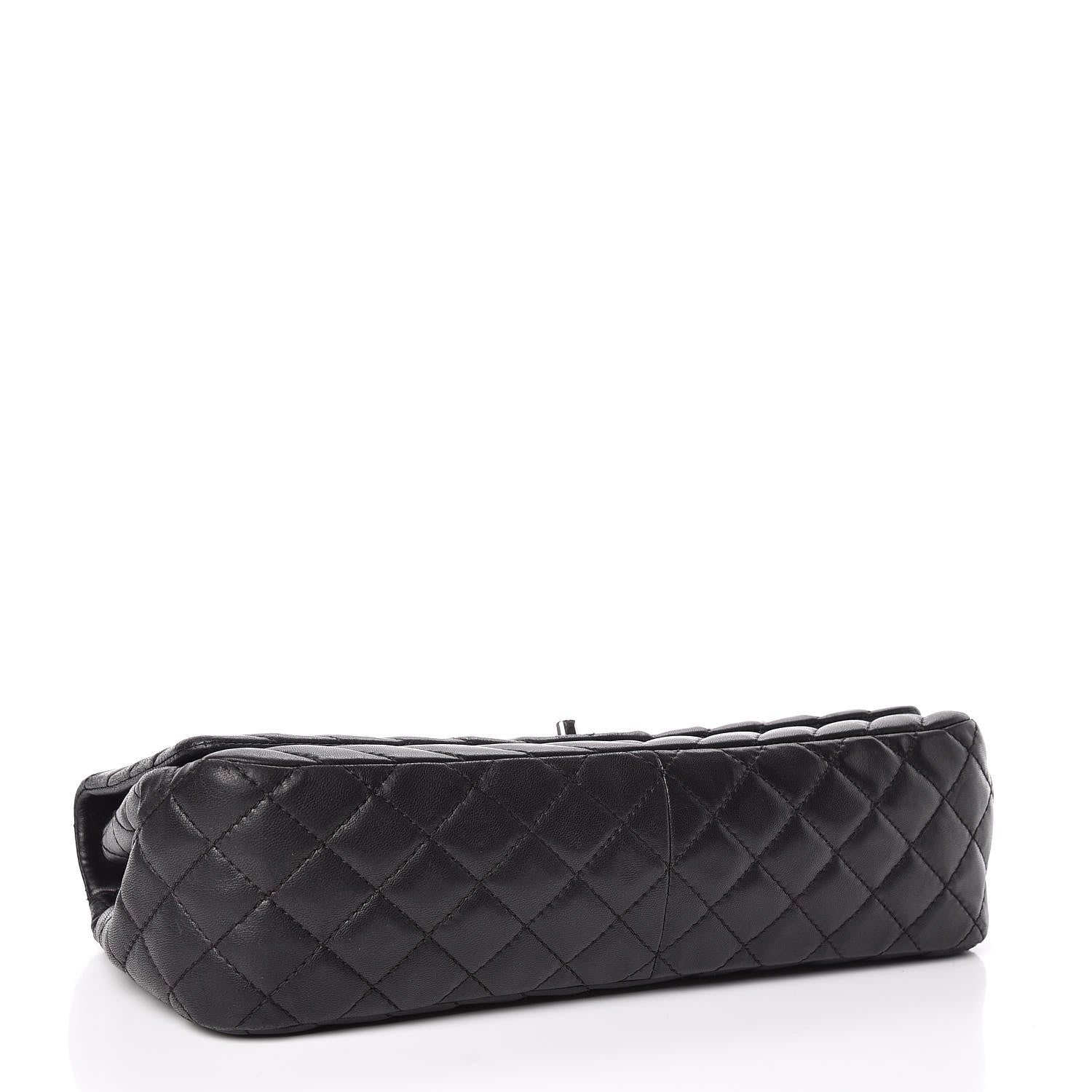 Chanel Lambskin Chevron Quilted Single Flap Black 4 of 13
