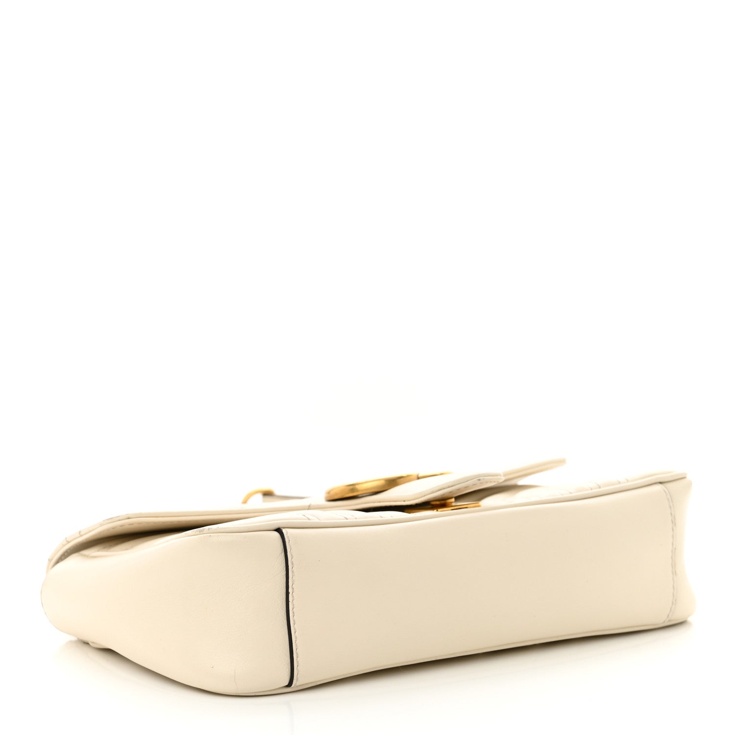 Gucci Calfskin Matelasse Medium GG Marmont Shoulder Bag White 4 of 13