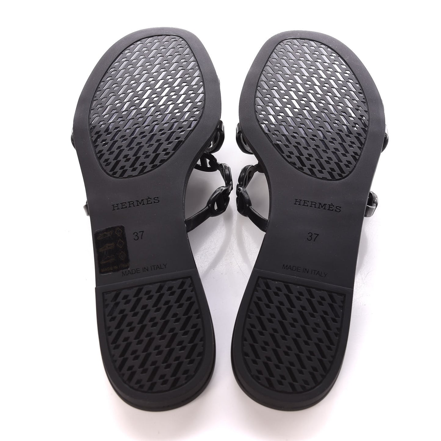 Rubber Chaine d'Ancre Rivage Sandals 37 Black