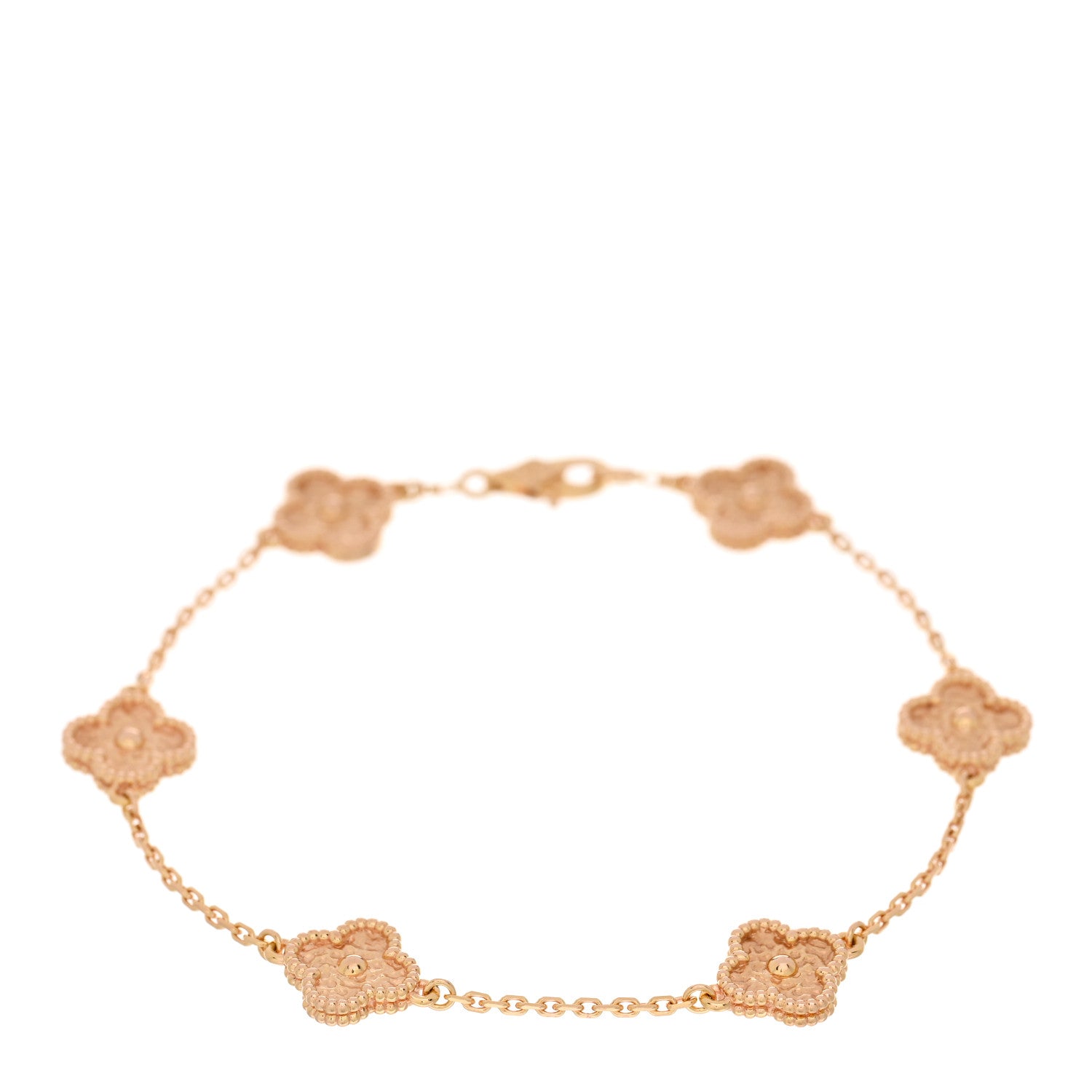 Van Cleef & Arpels 18K Rose Gold 6 Motifs Sweet Alhambra Bracelet 1 of 4