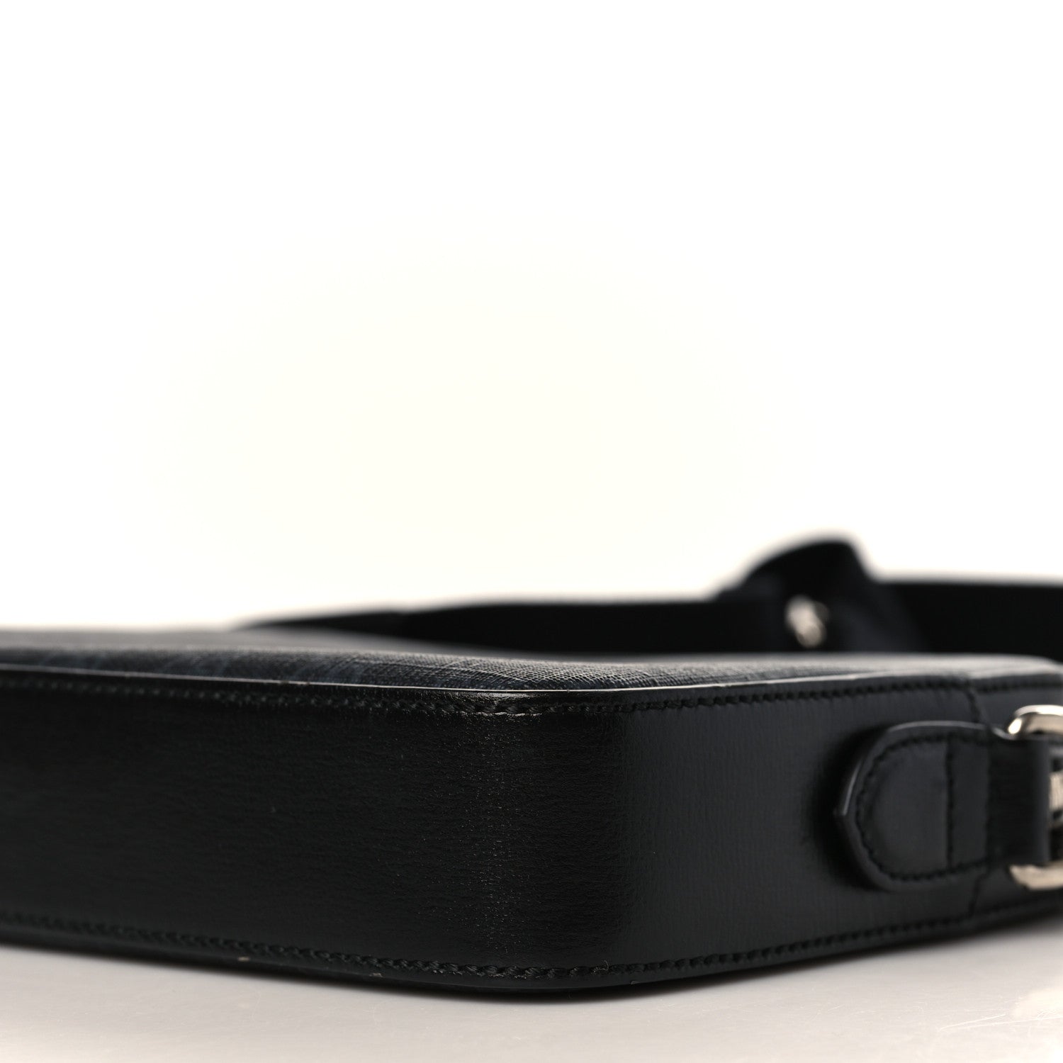 Gucci GG Supreme Monogram Azalea Calfskin Retro Interlocking G Wristlet Shoulder Bag Black 9 of 9
