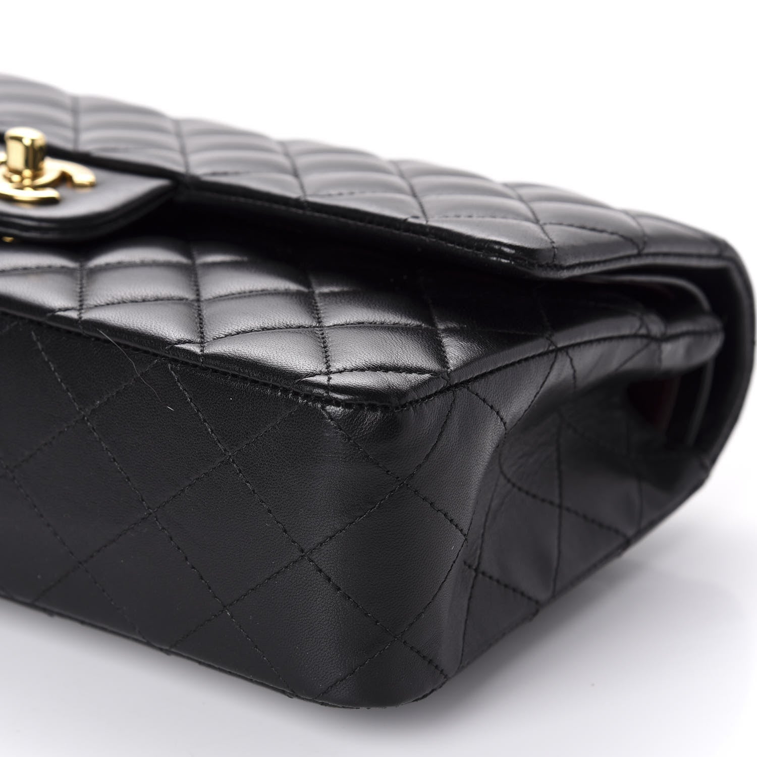 Chanel Lambskin Quilted Medium Double Flap Black 8 of 11