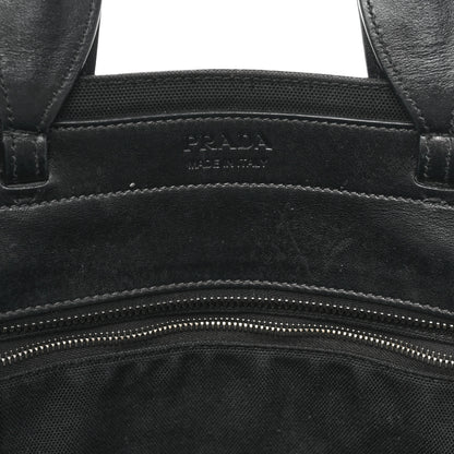 Prada Canapa Grace Lux Small Ouverture Top Handle Bag Papaya Black 11 of 18