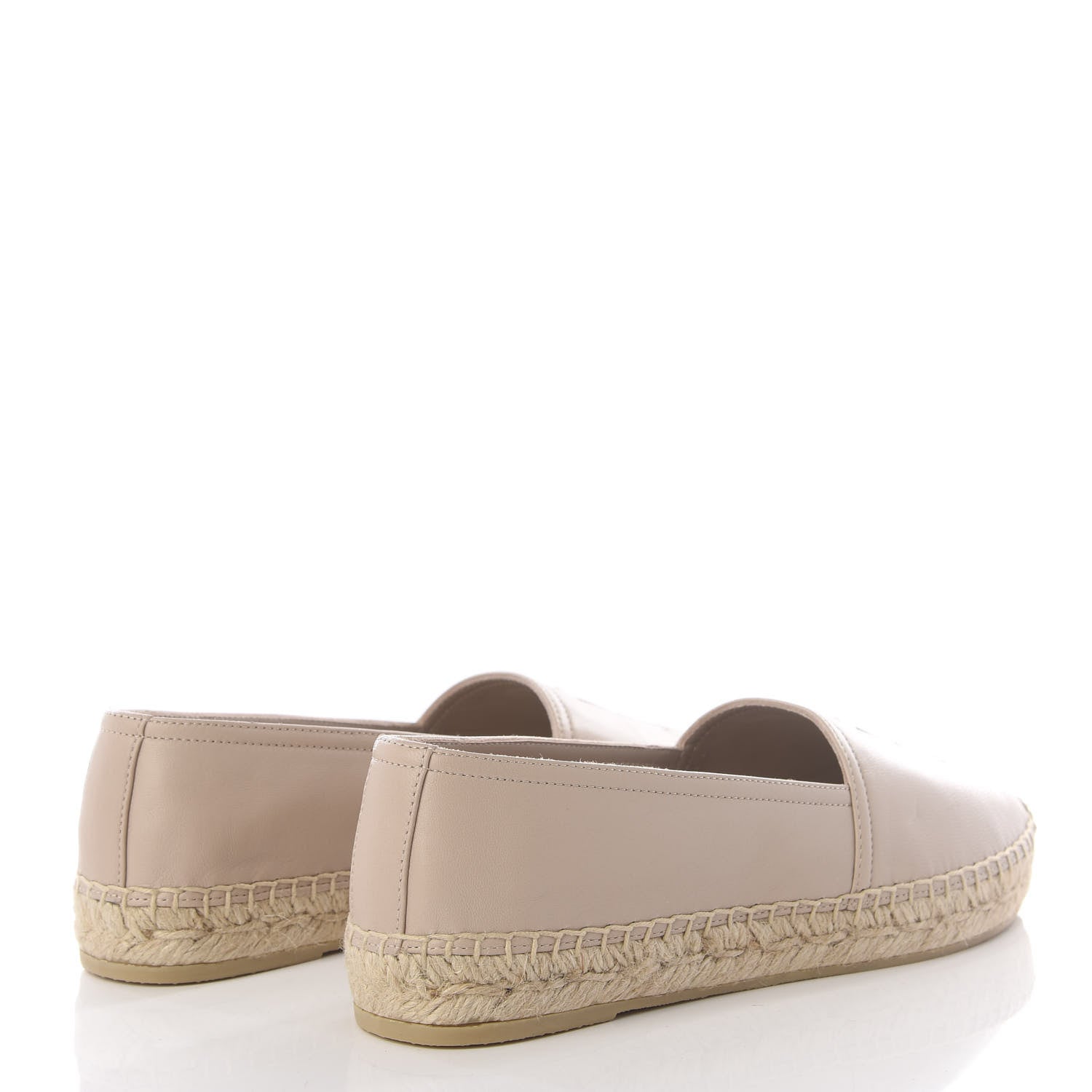 Saint Laurent Nappa Monogram Espadrilles 36.5 Rose Poudre 4 of 11