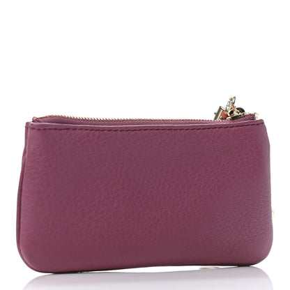 Gucci Pebbled Calfskin Soho Key Case Peonia Flower 2 of 4