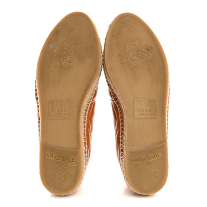 Gucci Nappa Matelasse GG Marmont Espadrilles 38.5 Cognac 6 of 9