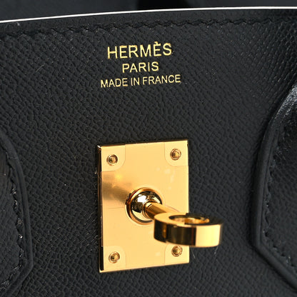 Hermes Madame Calfskin Birkin Sellier 25 Black 6 of 13