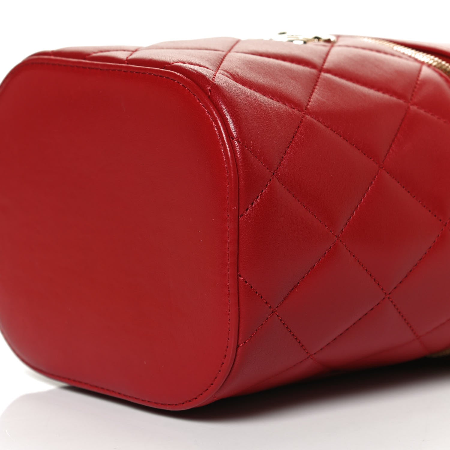 Chanel Lambskin Quilted Trendy Vanity Case Red 10 of 11