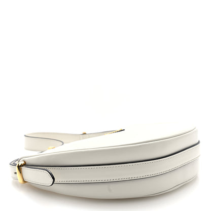 Prada Soft Calfskin Arque Shoulder Bag White 4 of 9