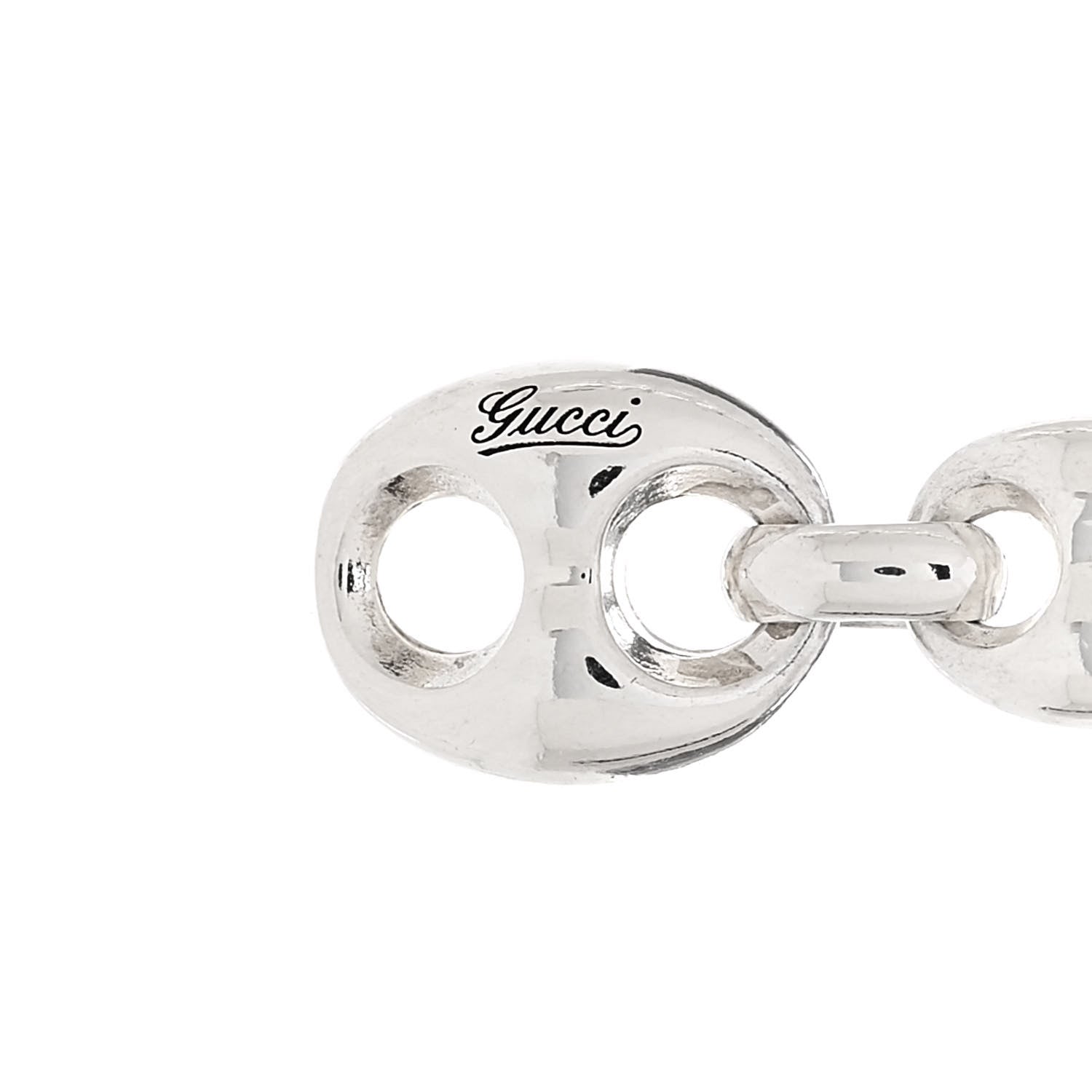 Gucci Sterling Silver Horsebit Long Drop Earrings 4 of 5